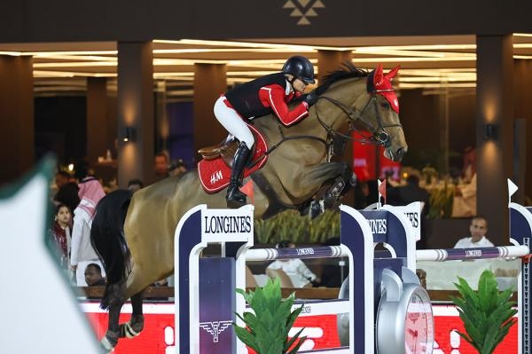 Malin och Indiana under gårdagens semifinal. Foto: Longines Global Champions Tour