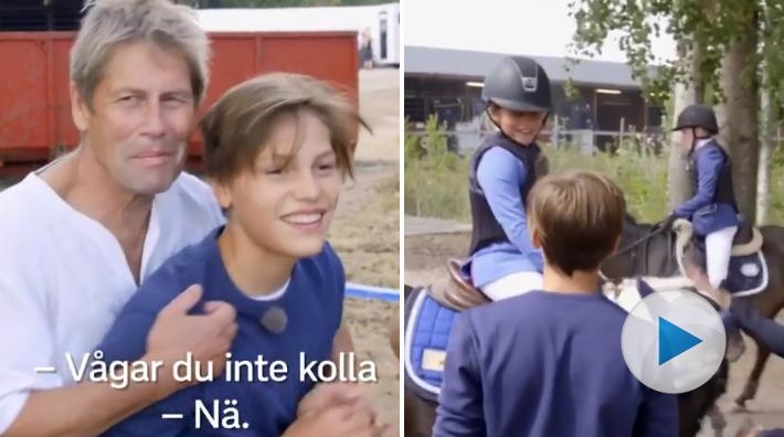 Familjen Hammarström hejar på tioåriga Ellen som rider sitt första SM: ”Vågar du inte kolla?”