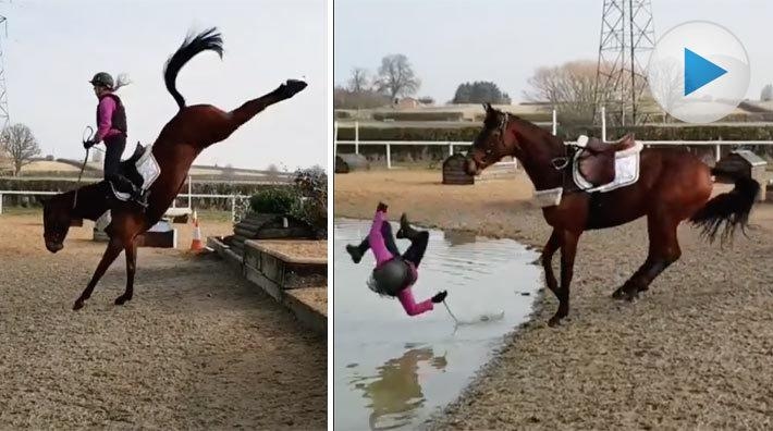 Nedhopp som slutar med dopp i vattengraven