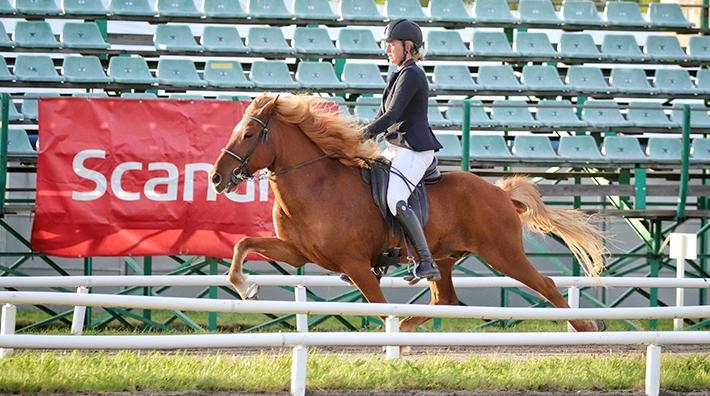 Ebba Johannesen med Prins frá Blöduósi. Foto: Cassandra Laikmets