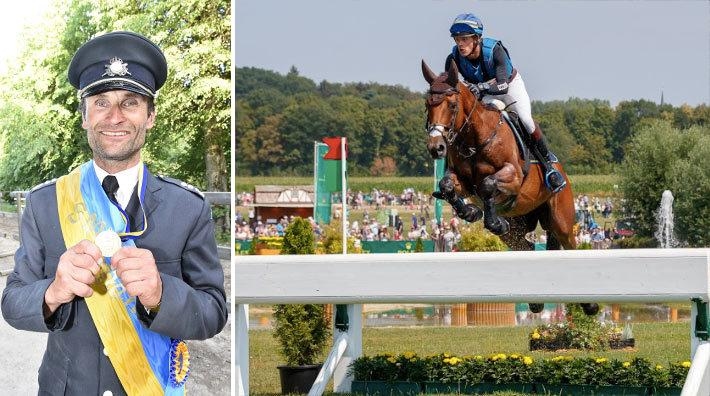 2018 tog Johan Lundin SM-guld tillsammans med Mind me. Med Stinger har Ludwig Svennerstål bland annat startat VM och Aachen (bilden). Foto: Haide Westring och Tomas Holcbecher