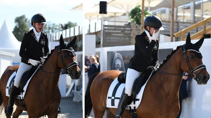 Meja Karlsson är en av dem som rider EM på ponny. Arkivfoto: Linnea Lindahl