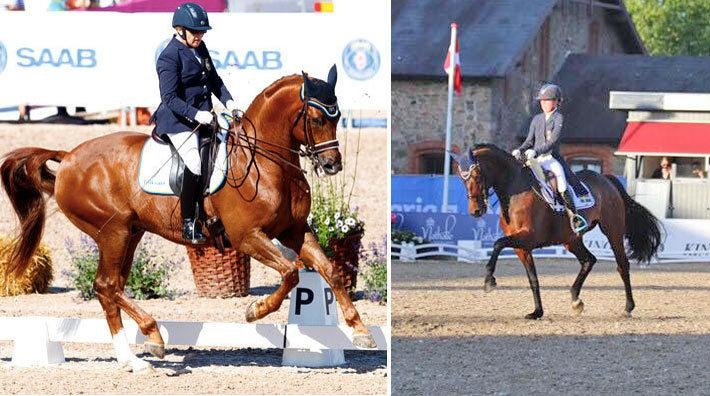 Guldmedaljören Louise Etzner till vänster och silvermedaljören Klara Svanberg till höger. Foto: Tomas Holcbecher och Johanna Due Boje