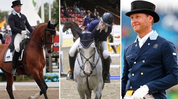 Kristian von Krusenstierna, Ann-Sofie Oscarsson-Hellsing och Mads Hendeliowitz har, tillsammans med Gunilla Byström, utsetts till A-tränare av SvRF. Foto: Hippson och Tomas Holcbecher (Hendeliowitz)