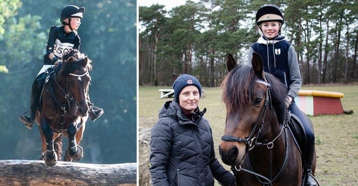 Greta Frodin med ponnyn Maurud's Lord och tränaren Aminda Ingulfson.