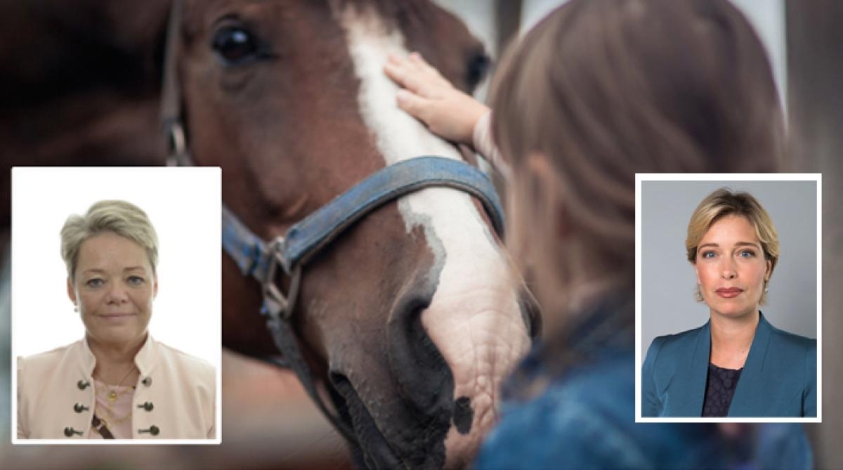 Lotta Finstorp till vänster, Annika Strandhäll till höger. Foto: Kristian Pohl/Sveriges riksdag och Adobe Stock