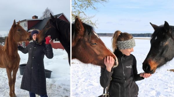 Carolina Johansson till vänster, Linnea Stray till höger.