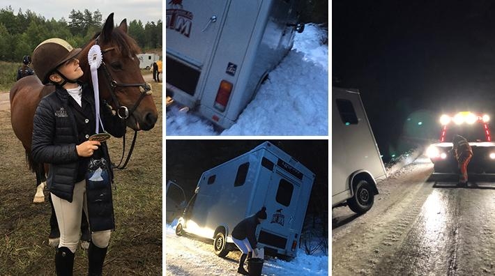 B-kortslastbilen åkte ner i diket med ponny inuti: "Fick lite smått panik"