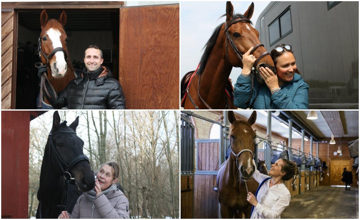 <i>Ett litet axplock av dem lyssnarna får möta i nya säsongen av Ridpodden. Foto: Ulrika Lindqvist och Mattias Ahlm/SR </i>