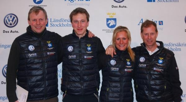 Kvällens kvartett: Jens Fredricson, Douglas Lindelöw, Angelica Augustsson och Rolf-Göran Bengtsson.