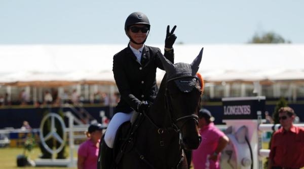 Victoria Almgren och Elmo kom trea i femårsfinalen i Falsterbo. Nu ska de visa vad de går för i Flyinge.