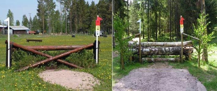 Några av de fina hindren på terrängbanan.