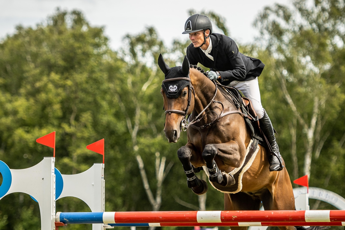 Jörgen Larsson på sjuårschampionatet på Falsterbo Horse Show. Arkivfoto: Christoffer Borg Mattison/Bildbyrån