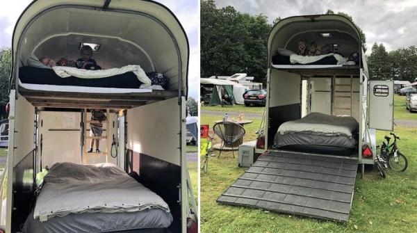 Camping i hästtransporten blev succé: ”Många som ville kika in och fota”